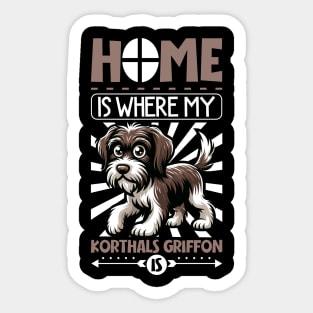 Home is with my Wirehaird pointing griffon Sticker